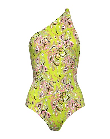 PUCCI One-piece swimsuits Green 82% Polyester, 18% Elastane