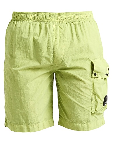C.P. COMPANY Swim shorts Lime green 100% Polyamide, Cotton