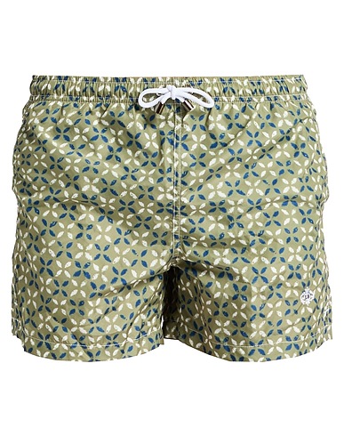 LUIGI BORRELLI NAPOLI Swim shorts Military green 100% Polyester