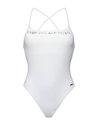 EMPORIO ARMANI One-piece swimsuits SWIMWEAR White 85% Polyamide, 15% Elastane