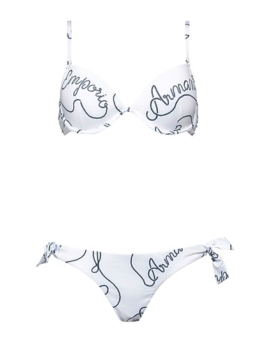 EMPORIO ARMANI Bikini SWIMWEAR White 91% Polyester, 9% Elastane