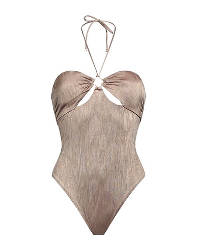 ME FUI One-piece swimsuits Khaki 93% Polyester, 7% Elastane