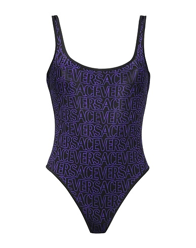 VERSACE One-piece swimsuits Dark purple 80% Polyamide, 20% Elastane