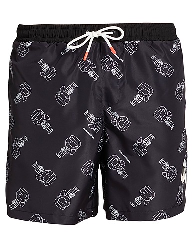 KARL LAGERFELD Swim shorts BEACHWEAR Black 100% Polyester