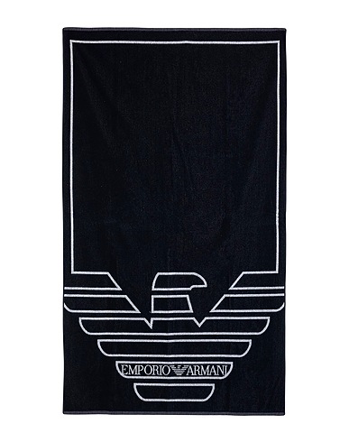 EMPORIO ARMANI Telo mare SWIMWEAR Blu navy 100% Cotone