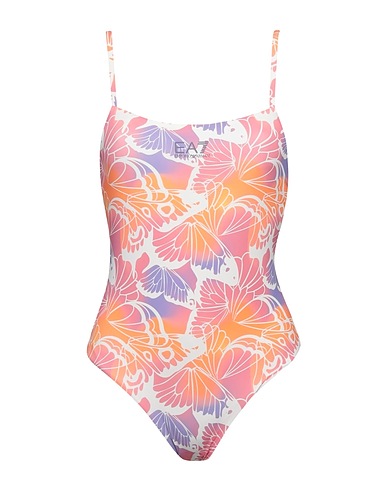 EA7 One-piece swimsuits Orange 85% Polyamide, 15% Elastane