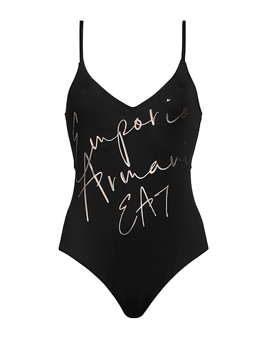 EA7 Costume intero Nero 91% Poliestere, 9% Elastan