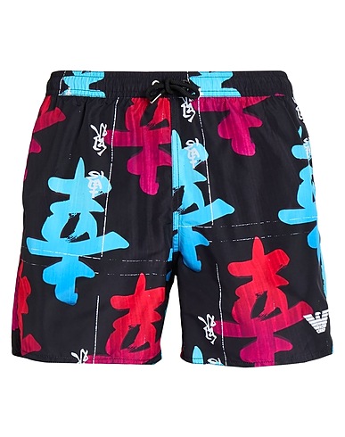 EMPORIO ARMANI Swim shorts Black 100% Polyester