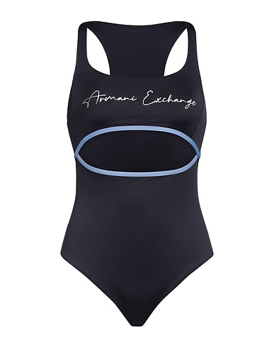 ARMANI EXCHANGE One-piece swimsuits Midnight blue 91% Polyester, 9% Elastane