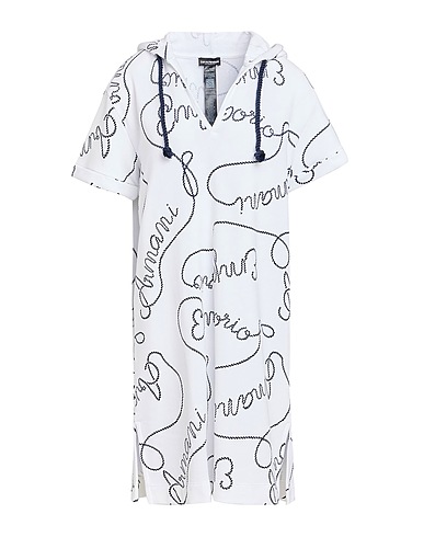 EMPORIO ARMANI Cover-ups SWIMWEAR White 60% Cotton, 40% Polyester