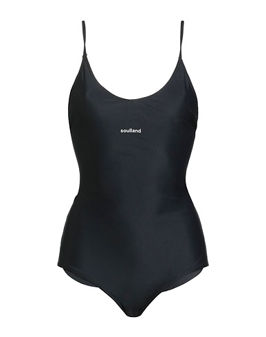 SOULLAND Maillot une pièce Noir 78% Polyamide recyclé, 22% Élasthanne
