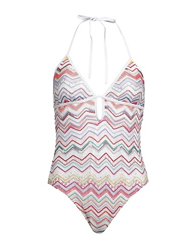 MISSONI One-piece swimsuits White 81% Viscose, 19% Metallic fiber