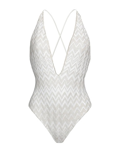 MISSONI One-piece swimsuits Platinum 61% Viscose, 26% Polyester, 13% Metal