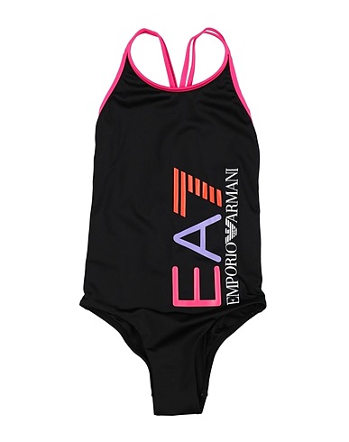 EA7 One-piece swimsuits Black 87% Polyester, 13% Elastane