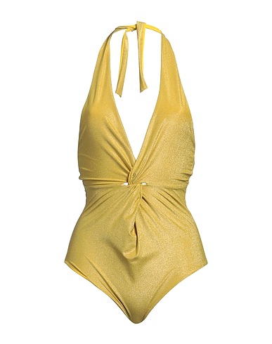 FISICO Costume intero Verde lime 69% Poliammide, 18% Poliestere, 13% Elastan