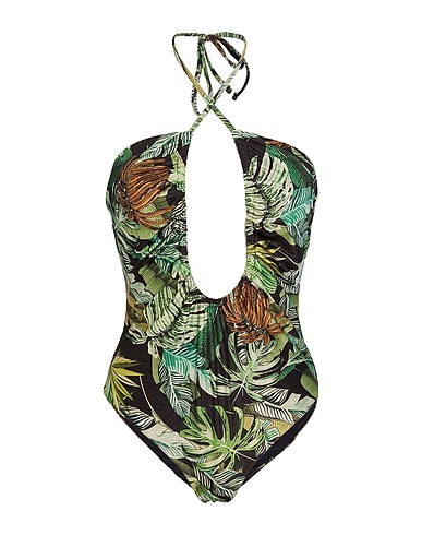 I-AM BIKINI One-piece swimsuits Light green 87% Polyamide, 13% Elastane