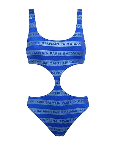 BALMAIN One-piece swimsuits Blue 82% Polyamide, 18% Elastane