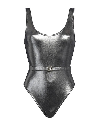 BALMAIN One-piece swimsuits Silver 86% Polyamide, 14% Elastane