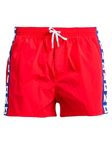 DSQUARED2 Swim shorts BEACHWEAR Red 92% Polyamide, 8% Elastane
