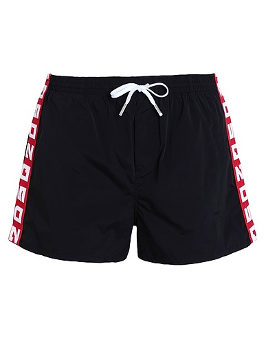 DSQUARED2 Swim shorts BEACHWEAR Black 92% Polyamide, 8% Elastane