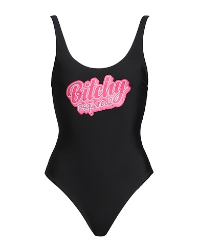 DSQUARED2 One-piece swimsuits BEACHWEAR Black 80% Polyamide, 20% Elastane