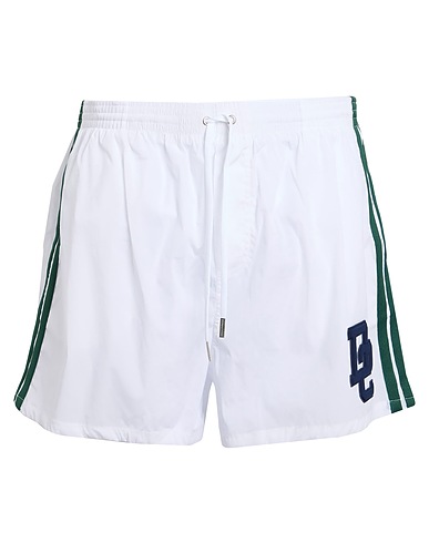 DSQUARED2 Swim shorts BEACHWEAR White 92% Polyamide, 8% Elastane