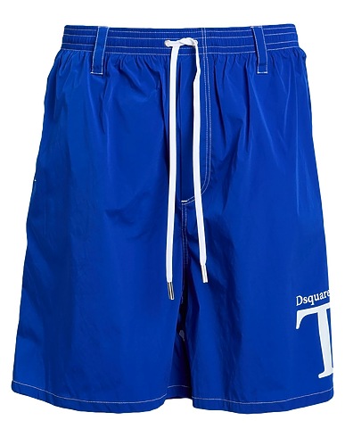 DSQUARED2 Swim shorts BEACHWEAR Bright blue 92% Polyamide, 8% Elastane
