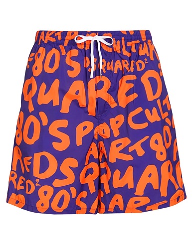 DSQUARED2 Boxer mare BEACHWEAR Viola 95% Poliestere, 5% Elastan