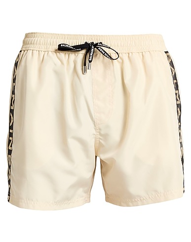 BALMAIN Swim shorts Ivory 100% Polyester
