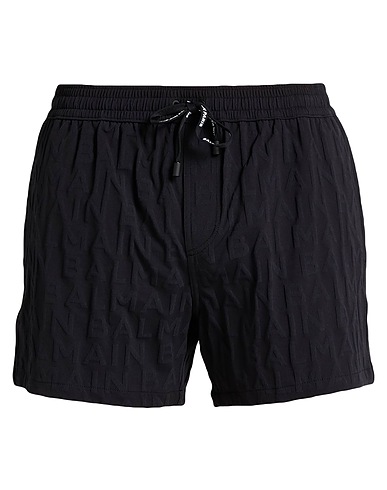 BALMAIN Swim shorts Black 91% Polyamide, 9% Elastane