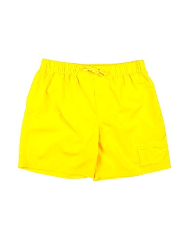 DOLCE&GABBANA Swim shorts Yellow 100% Polyester