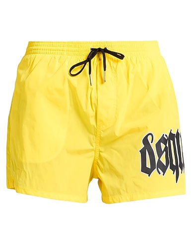 DSQUARED2 Swim shorts Yellow 92% Polyamide, 8% Elastane
