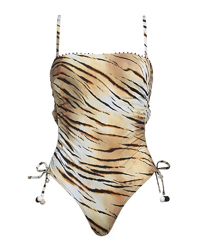 TWINSET Costume intero U&B Beige 85% Poliammide, 15% Elastan, Cotone