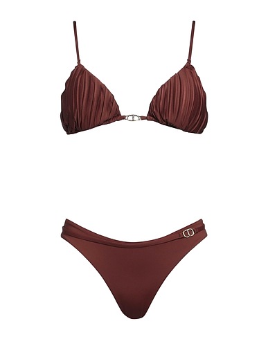 TWINSET Bikini U&B Chocolate brown 88% Polyester, 12% Elastane