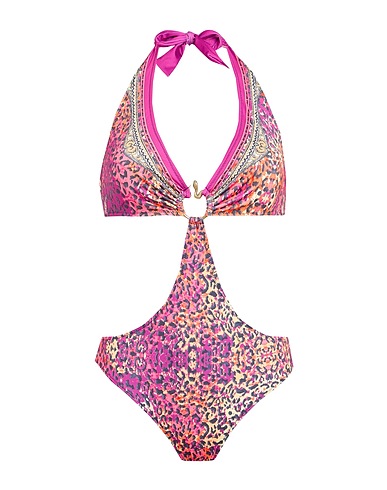 JUST CAVALLI One-piece swimsuits Mauve 82% Polyester, 18% Elastane