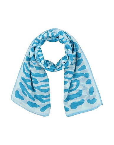 LANVIN Sciarpe e foulard Blu chiaro 74% Cotone, 26% Seta