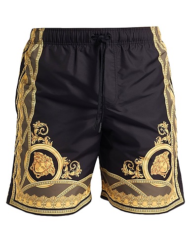 VERSACE Swim shorts Black 100% Polyester