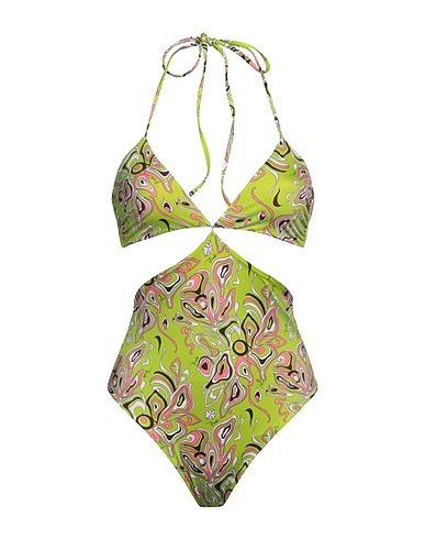 PUCCI One-piece swimsuits Light green 82% Polyamide, 18% Elastane