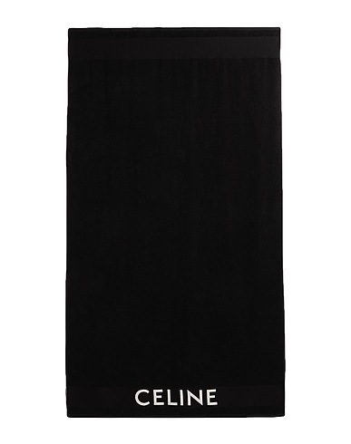 CELINE Beach towel Black 97% Cotton, 3% Polyester