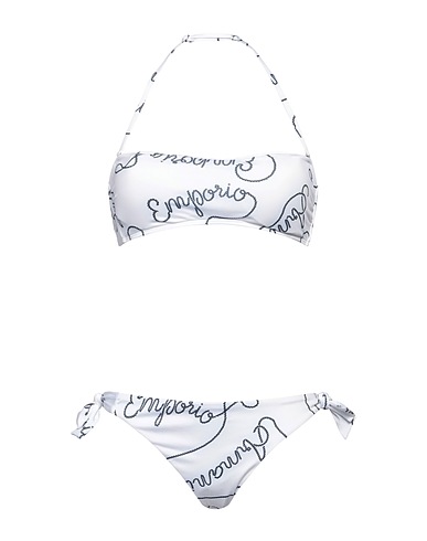 EMPORIO ARMANI Bikini SWIMWEAR White 91% Polyester, 9% Elastane