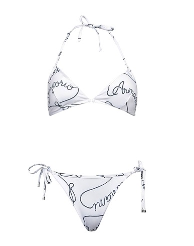 EMPORIO ARMANI Bikini SWIMWEAR White 91% Polyester, 9% Elastane