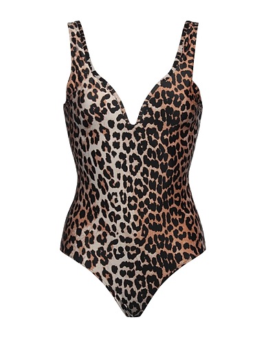 GANNI One-piece swimsuits Beige 78% Recycled polyamide, 22% Elastane