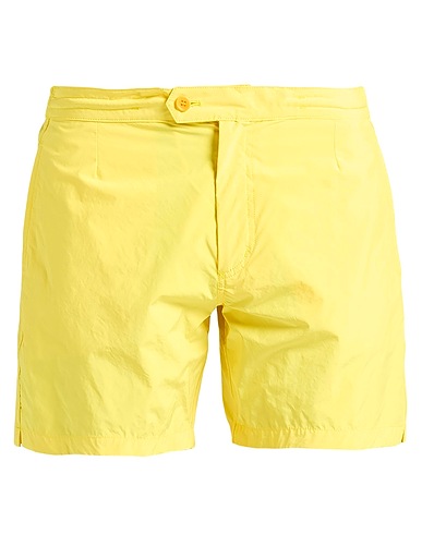 ASPESI Swim shorts Yellow 80% Polyester, 20% Polyamide