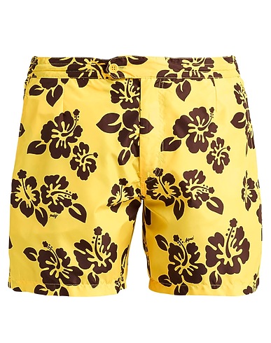 ASPESI Swim shorts Yellow 100% Polyester
