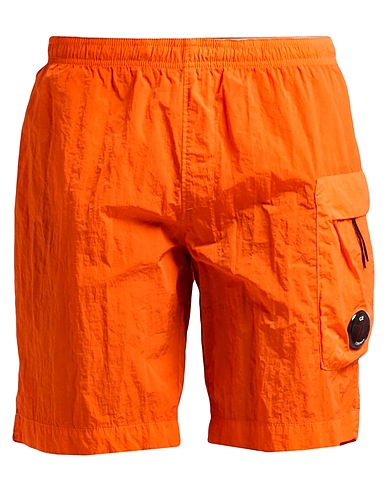 C.P. COMPANY Swim shorts Orange 100% Polyamide, Cotton