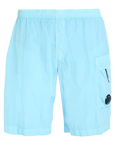 C.P. COMPANY Swim shorts Sky blue 100% Polyamide, Cotton
