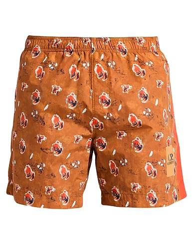 C.P. COMPANY Swim shorts Brown 79% Cotton, 21% Polyamide