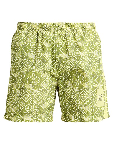 C.P. COMPANY Swim shorts Lime green 100% Polyamide