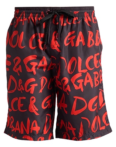 DOLCE&GABBANA Swim shorts BEACHWEAR Black 100% Polyester