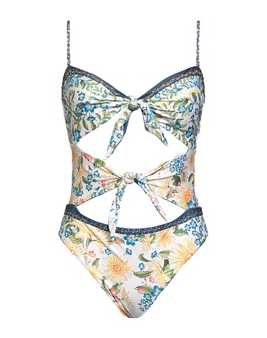 AGUA by AGUA BENDITA One-piece swimsuits Ivory 80% Polyester, 20% Elastane